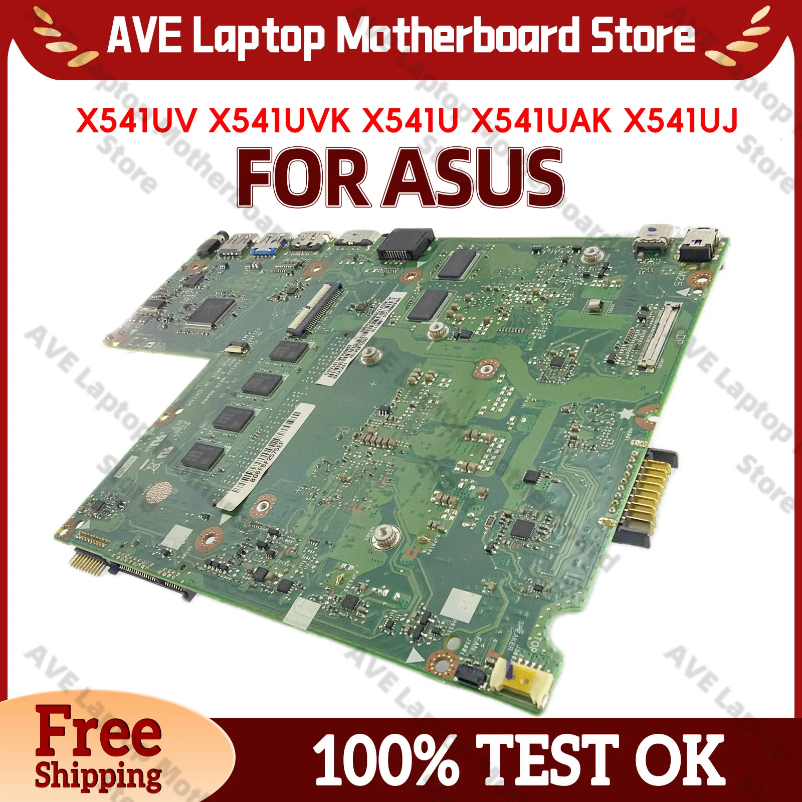 X541UV Laptop Motherboard For ASUS VivoBook A541U X541UV X541UAK X541UJ X541UVK A541U R541U F541U Mainboard I3 I5 I7 CPU
X541UV Laptop Motherboard For ASUS VivoBook A541U X541UV X541UAK X541UJ X541UVK A541U R541U F541U Mainboard I3 I5 I7 CPU