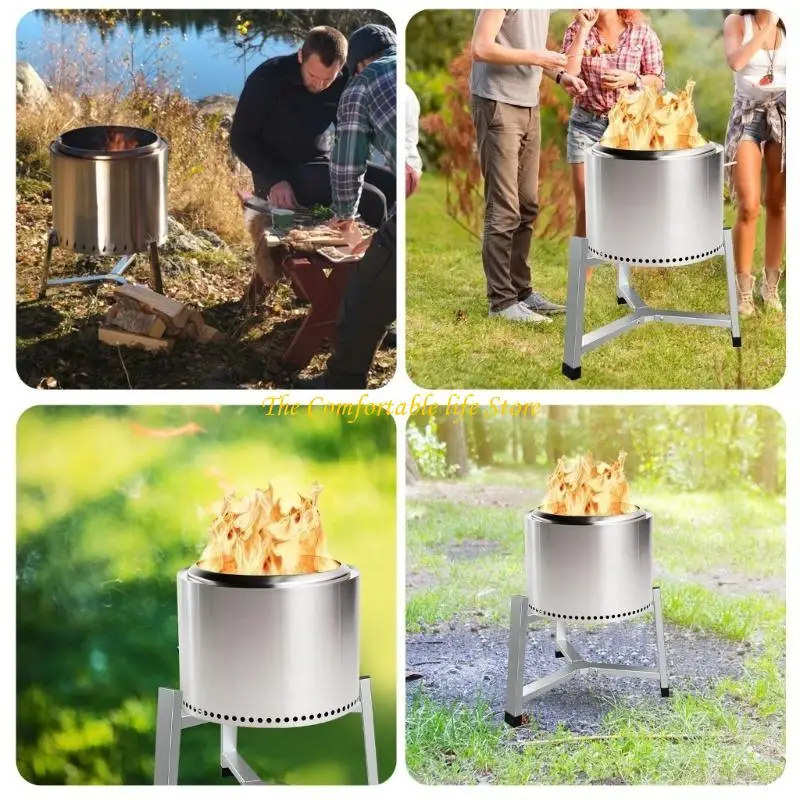 A9LA Practical Sturdy Stainless Steel Firepit Stand Accessory for Outdoor Fireplaces and Smokeless Burning Pits Outdoor Use
A9LA Practical Sturdy Stainless Steel Firepit Stand Accessory for Outdoor Fireplaces and Smokeless Burning Pits Outdoor Use