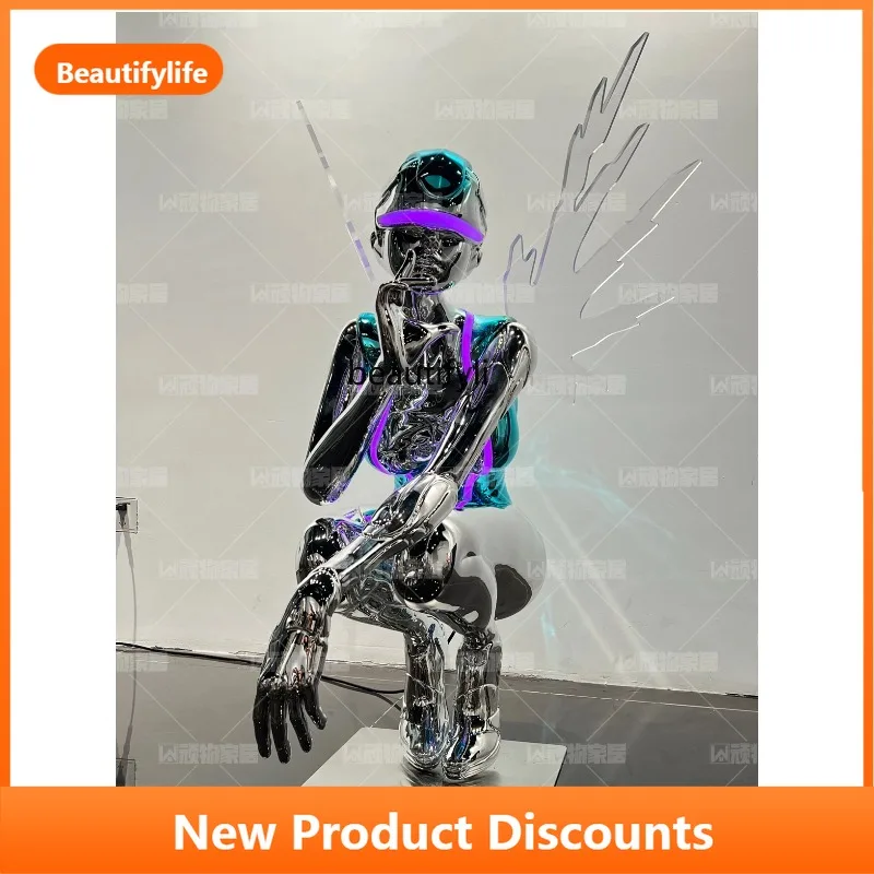 B73 Технология будущего Богиня Механическая богиня Большой орнамент Модная скульптура Бар КТВ Напольное украшение из стекловолокна
B73 Технология будущего Богиня Механическая богиня Большой орнамент Модная скульптура Бар КТВ Напольное украшение из стекловолокна