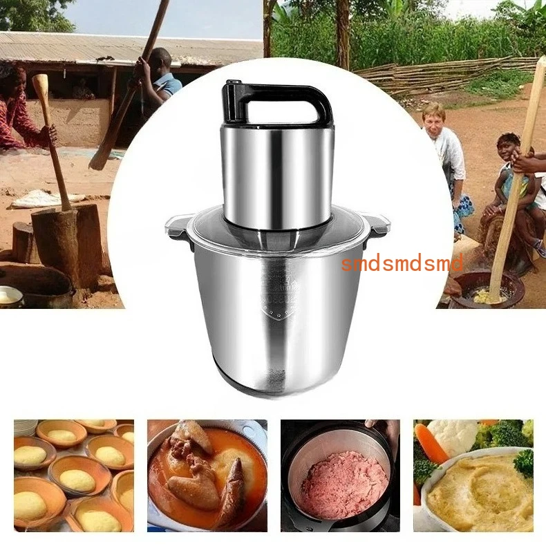 12л металлическая машина Fufu, бытовой кухонный миксер для еды, блендер для овощей Foufou, инструмент для смешивания фруктов, вилка европейского стандарта, Великобритании, большая емкость
12л металлическая машина Fufu, бытовой кухонный миксер для еды, блендер для овощей Foufou, инструмент для смешивания фруктов, вилка европейского стандарта, Великобритании, большая емкость