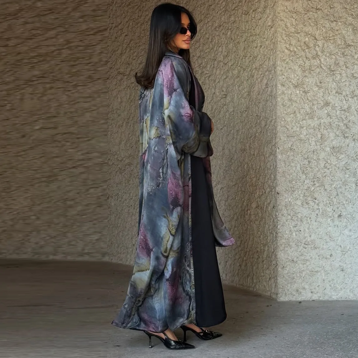 Summer 2026 New Fashion Women's Basic Silk Casual Trendy Loose Printed Long Sleeve Abaya Female Jalabiya Coats Clothes Cardigans
Summer 2026 New Fashion Women's Basic Silk Casual Trendy Loose Printed Long Sleeve Abaya Female Jalabiya Coats Clothes Cardigans