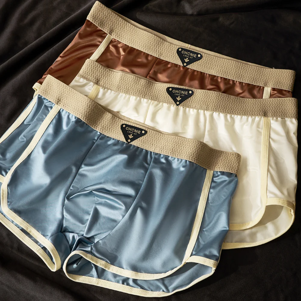 3pcs Men's Satin Boxer Briefs Silky Soft Breathable Panties Man Hygroscopic Cooling Underwear Male High Elastic Underpants L-4XL
3pcs Men's Satin Boxer Briefs Silky Soft Breathable Panties Man Hygroscopic Cooling Underwear Male High Elastic Underpants L-4XL