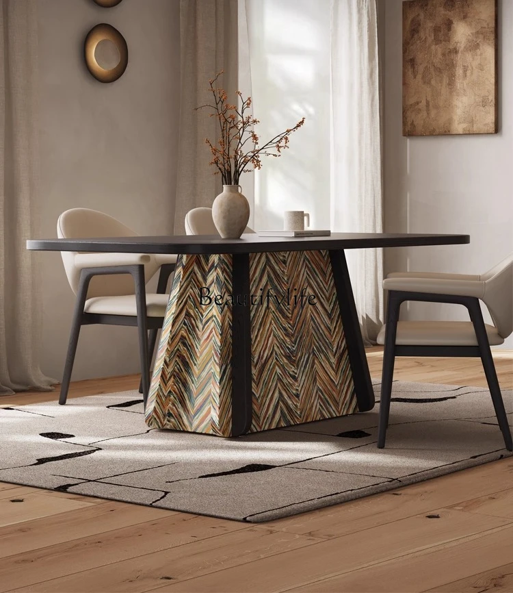 Vintage Style Black Solid Wood Dining Table Luxury High-End White Ash Wood Veneer Square Dining Table
Vintage Style Black Solid Wood Dining Table Luxury High-End White Ash Wood Veneer Square Dining Table
