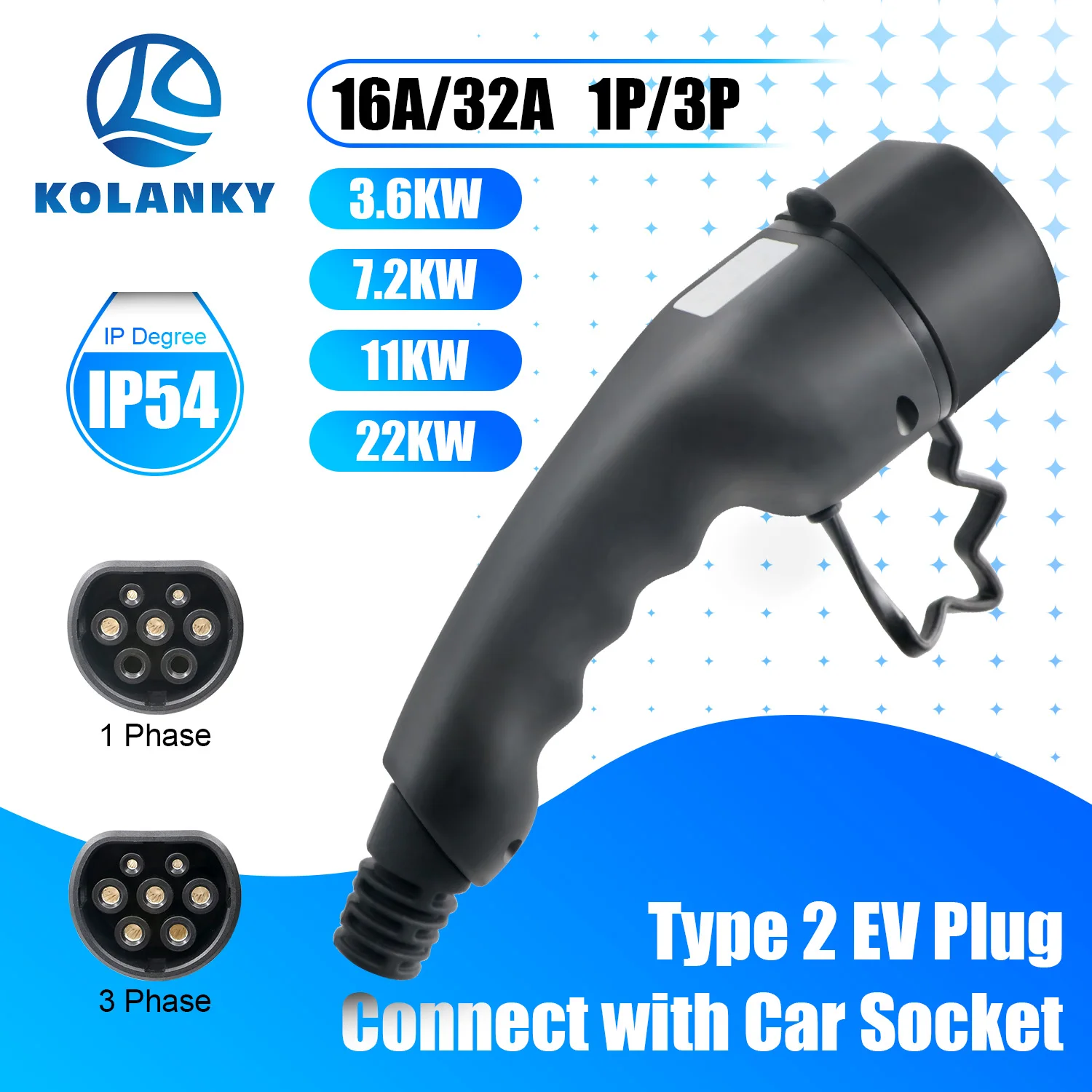 Kolanky EV Charging Female Plug 16A 3.6kw 11KW 32A 7.2kw 22KW Replacement For Portable EV Charger And Charging Station Sparepart
Kolanky EV Charging Female Plug 16A 3.6kw 11KW 32A 7.2kw 22KW Replacement For Portable EV Charger And Charging Station Sparepart
