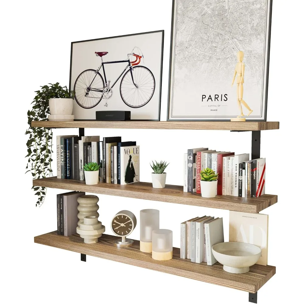 Cervo 48" x 10" Rustic Wall Mounted Floating Shelves, Wall Bookshelf for Living Room Decor, Kitchen Shelves, Floating Shelf, Se
Cervo 48" x 10" Rustic Wall Mounted Floating Shelves, Wall Bookshelf for Living Room Decor, Kitchen Shelves, Floating Shelf, Se