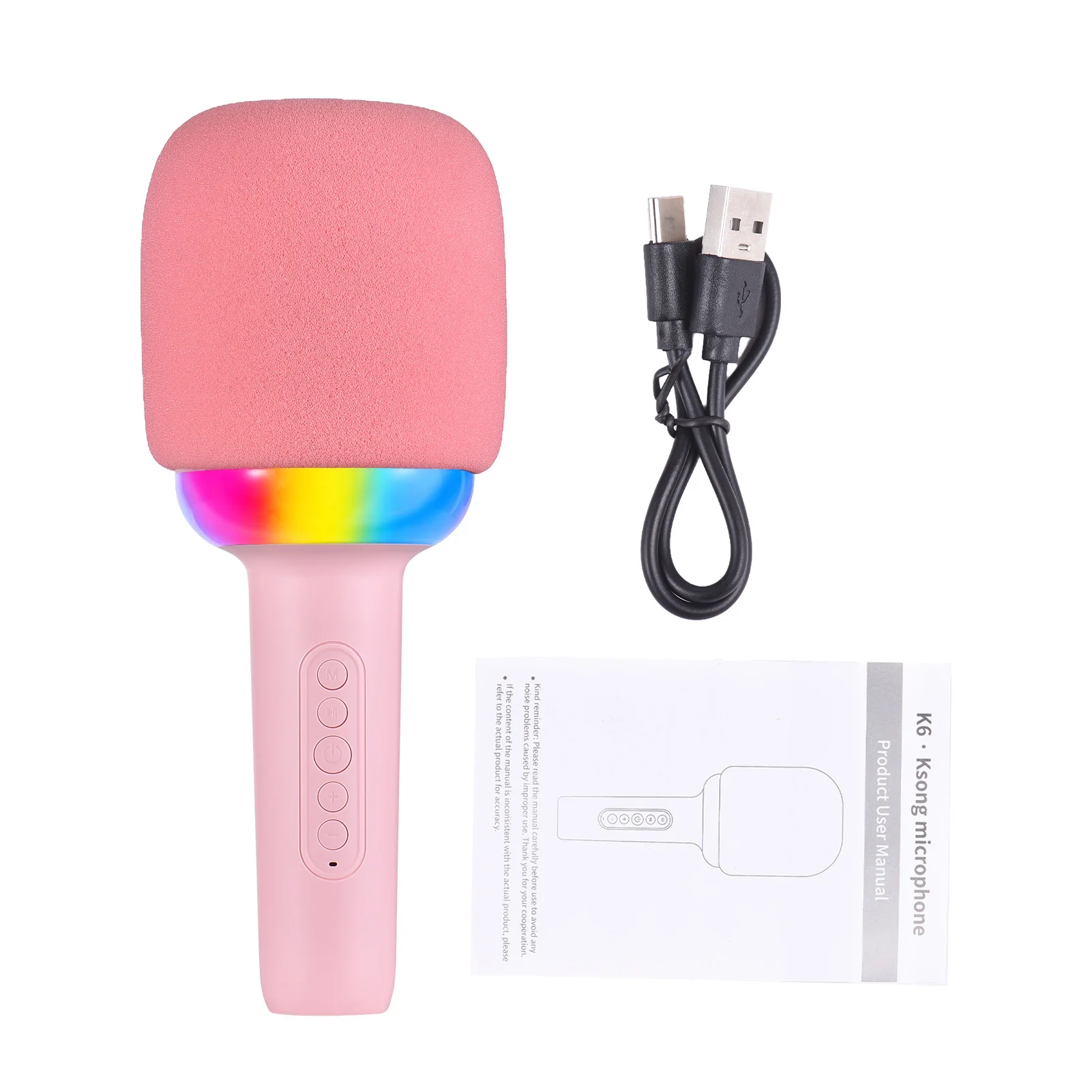 Karaoke Microphone Portable Handheld Mic Built-in Speaker Noise Reduction LED Color Lights Wireless BT Microphone Anti for Home
Karaoke Microphone Portable Handheld Mic Built-in Speaker Noise Reduction LED Color Lights Wireless BT Microphone Anti for Home