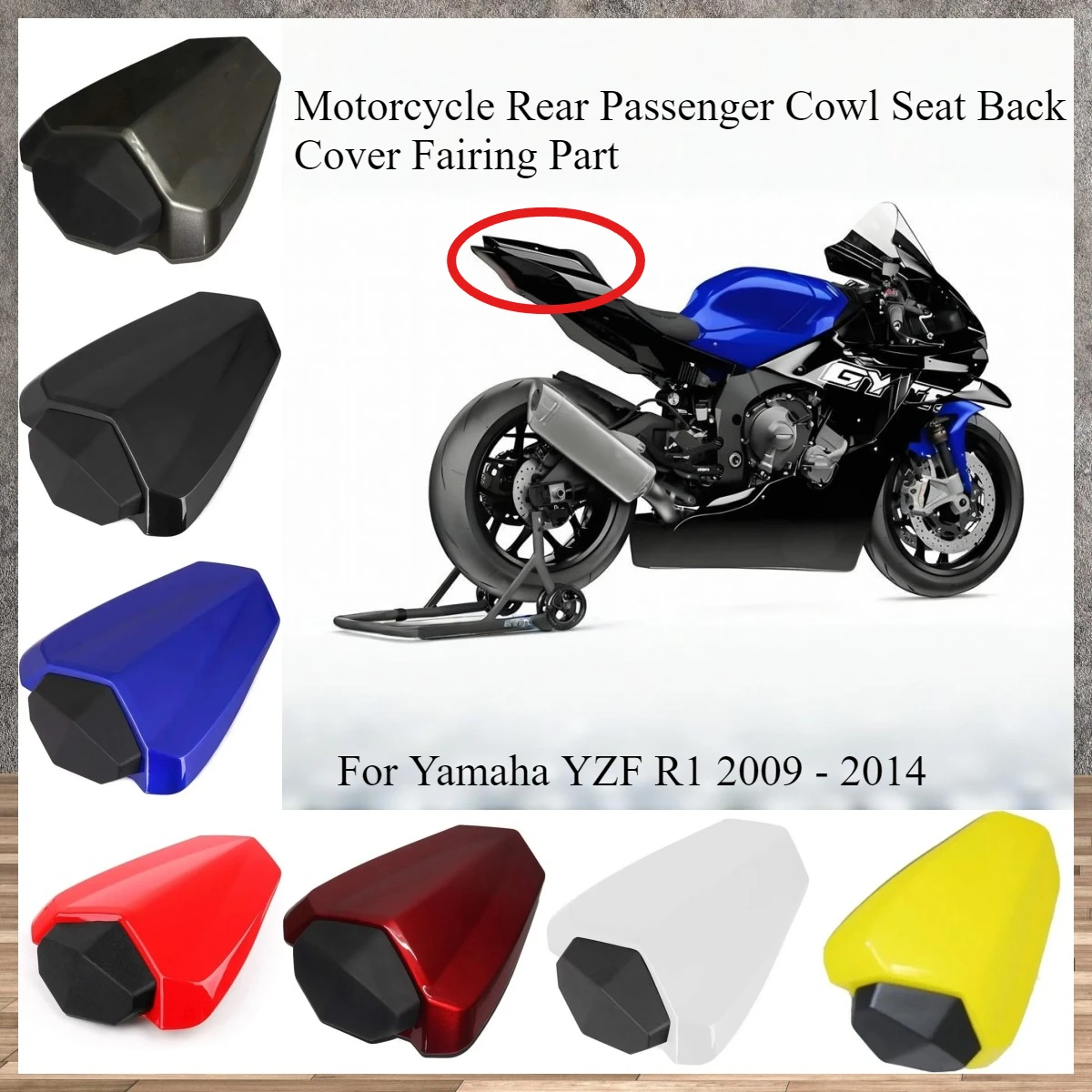 Обтекатель заднего пассажирского сиденья мотоцикла, задняя крышка, часть обтекателя для Yamaha YZF 1000 R1 YZF-R1 2009 2010 2011 12 2013 2014 задний горб
Обтекатель заднего пассажирского сиденья мотоцикла, задняя крышка, часть обтекателя для Yamaha YZF 1000 R1 YZF-R1 2009 2010 2011 12 2013 2014 задний горб