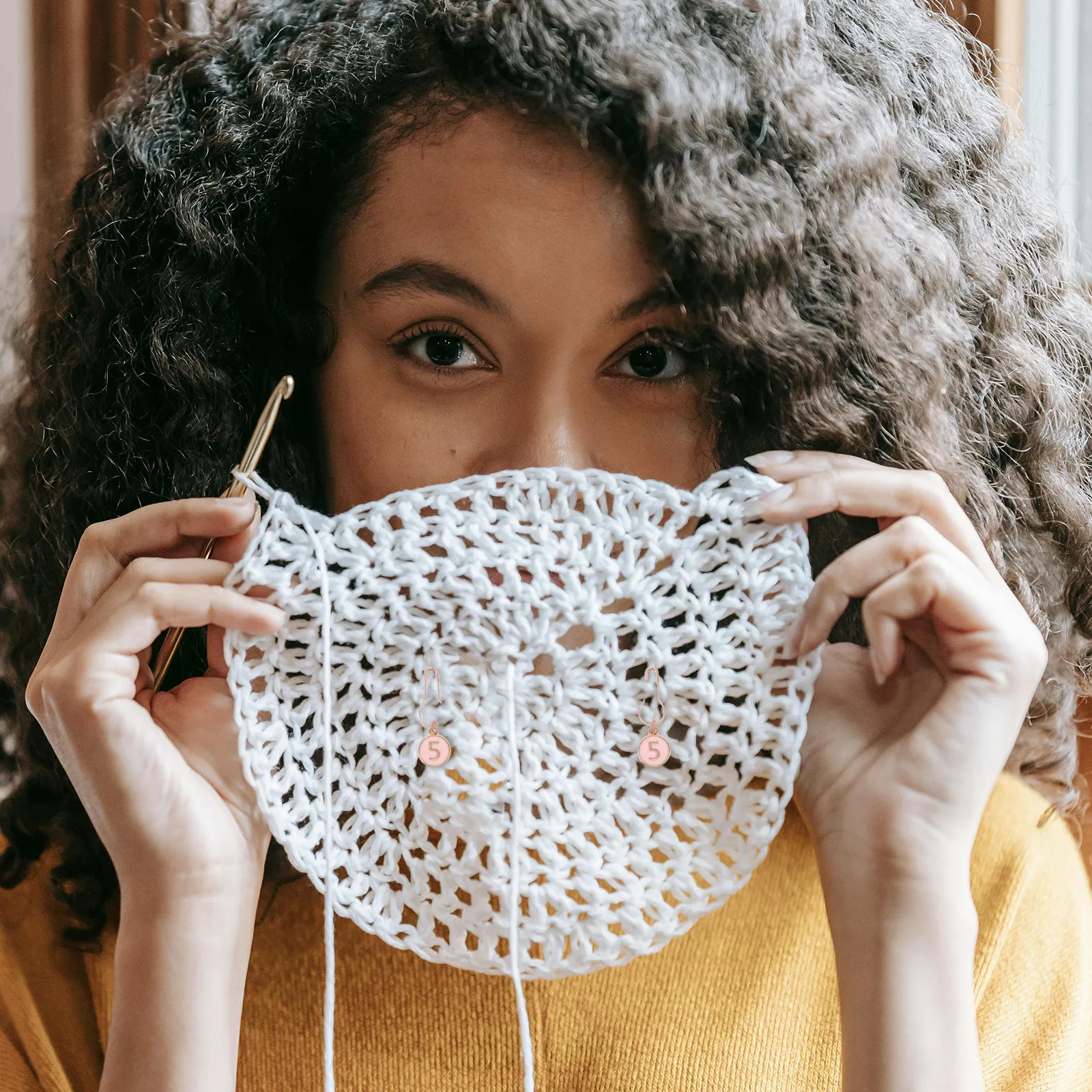 30Pcs Knitting Stitch Markers Alloy Material 0-9 Numbered Locking Style Small Circular Rings for Sweater Making Crochet
30Pcs Knitting Stitch Markers Alloy Material 0-9 Numbered Locking Style Small Circular Rings for Sweater Making Crochet