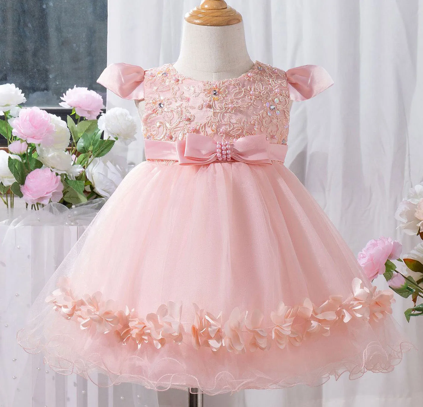 Baby Toddler Cap Sleeves Flower Girls Birthday Party Pageant Toddler Holiday Dress 2607
Baby Toddler Cap Sleeves Flower Girls Birthday Party Pageant Toddler Holiday Dress 2607