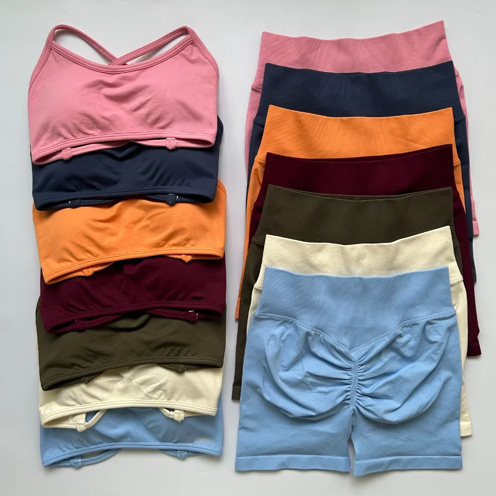 2 Pieces Dynamic Yoga Set Women Workout Clothes Scrunch Shorts Set Backless Sports Bra Fitness Outfits Sportswear Gym Set
2 Pieces Dynamic Yoga Set Women Workout Clothes Scrunch Shorts Set Backless Sports Bra Fitness Outfits Sportswear Gym Set