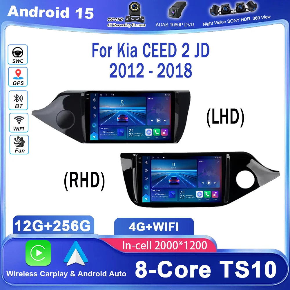 Car DVD Android 15 GPS Navigation For Kia CEED 2 JD 2012-2018 Auto Radio Stereo Multimidia Video Player Carplay Head Unit WIFI
Car DVD Android 15 GPS Navigation For Kia CEED 2 JD 2012-2018 Auto Radio Stereo Multimidia Video Player Carplay Head Unit WIFI