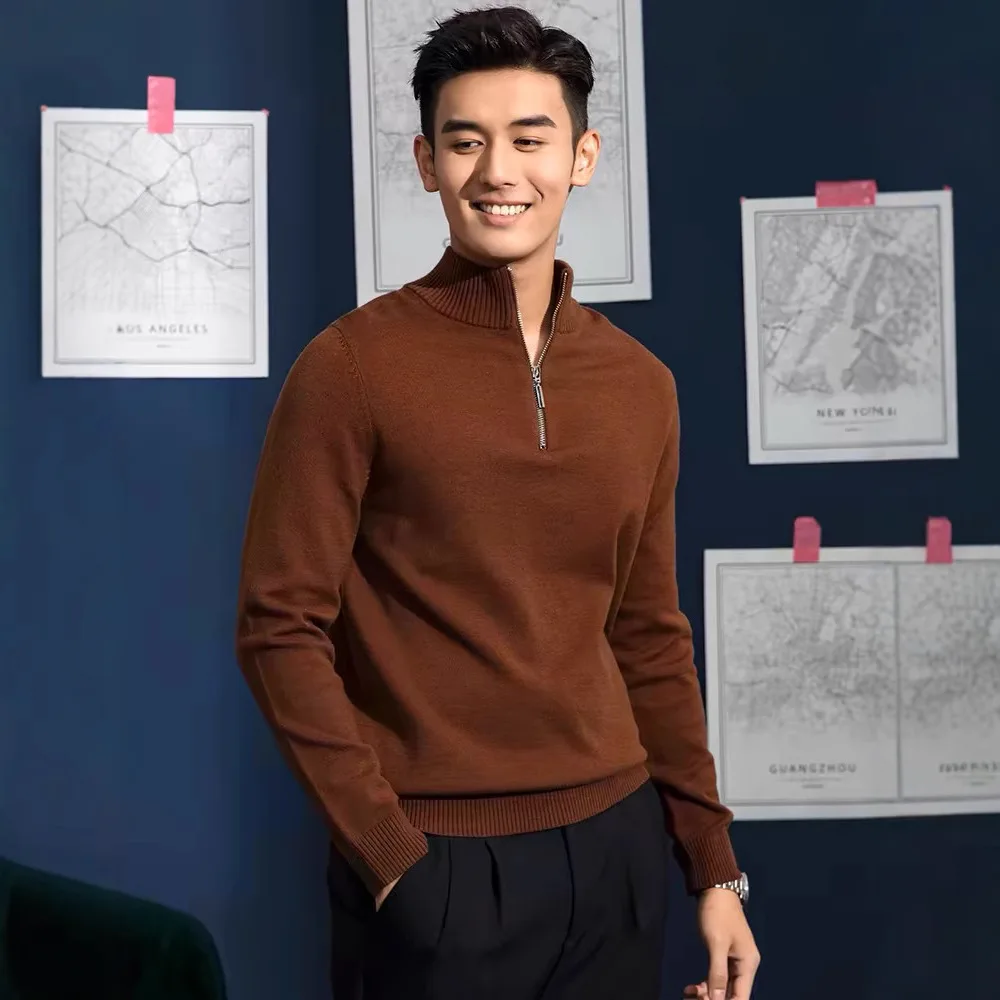 New Spring Autumn Sweater Men's Long Sleeve Casual Stand Collar Half Zipper Slim Fit Pullover Fashion
New Spring Autumn Sweater Men's Long Sleeve Casual Stand Collar Half Zipper Slim Fit Pullover Fashion