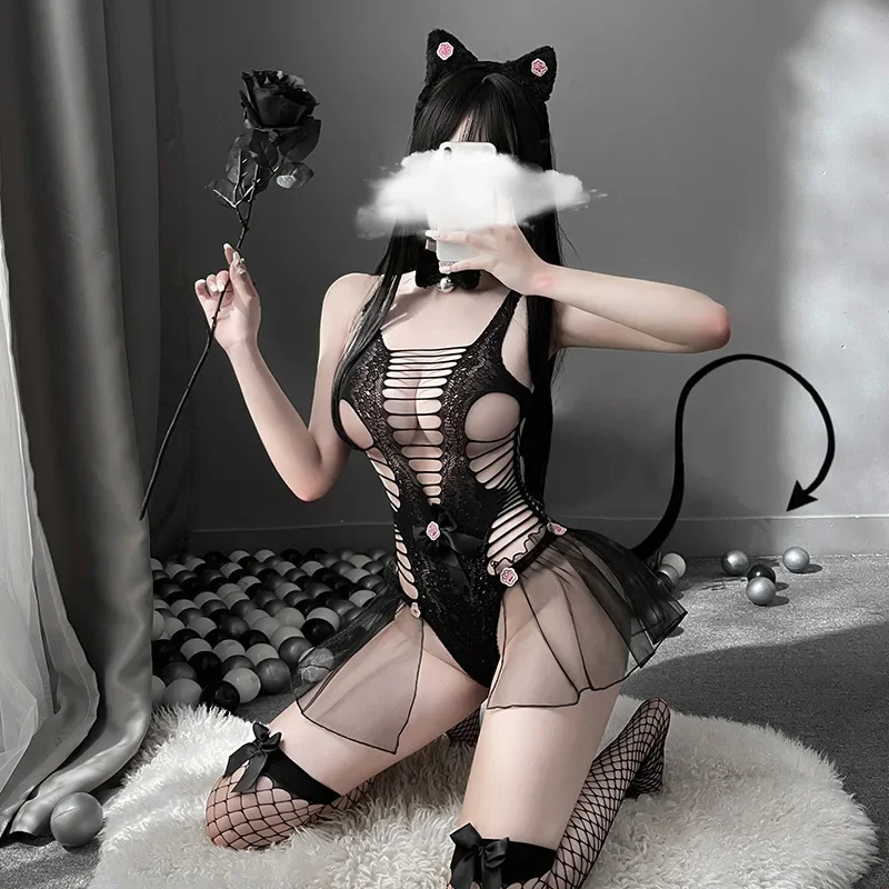 Sexy Lingerie Cosplay Cat Girl Uniform Temptation Women Sexi Costum Porno Open Crotch Erotic Lingerie Passion Nightclub Costume
Sexy Lingerie Cosplay Cat Girl Uniform Temptation Women Sexi Costum Porno Open Crotch Erotic Lingerie Passion Nightclub Costume