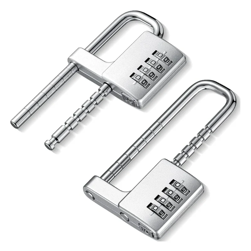 The New2 Pcs 4 Digit Combination Lock Code Cabinet Lock U Shaped Gym Locker Adjustable Padlock Long Shackle Lock For School
The New2 Pcs 4 Digit Combination Lock Code Cabinet Lock U Shaped Gym Locker Adjustable Padlock Long Shackle Lock For School