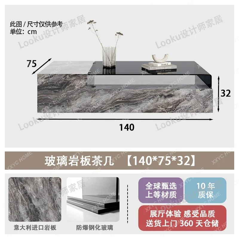 light luxury rock slab coffee table small household
light luxury rock slab coffee table small household