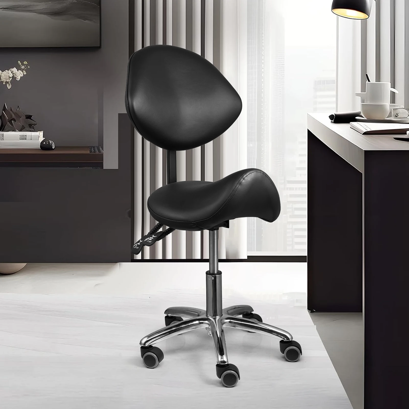 400 Lbs Heavy Duty Saddle Stool with Wheels, Height Adjustable Rolling Salon Stool with Back Support – Ergonomic Hydraulic Chair for Home Office, Salon, Spa, Kitchen
400 Lbs Heavy Duty Saddle Stool with Wheels, Height Adjustable Rolling Salon Stool with Back Support – Ergonomic Hydraulic Chair for Home Office, Salon, Spa, Kitchen