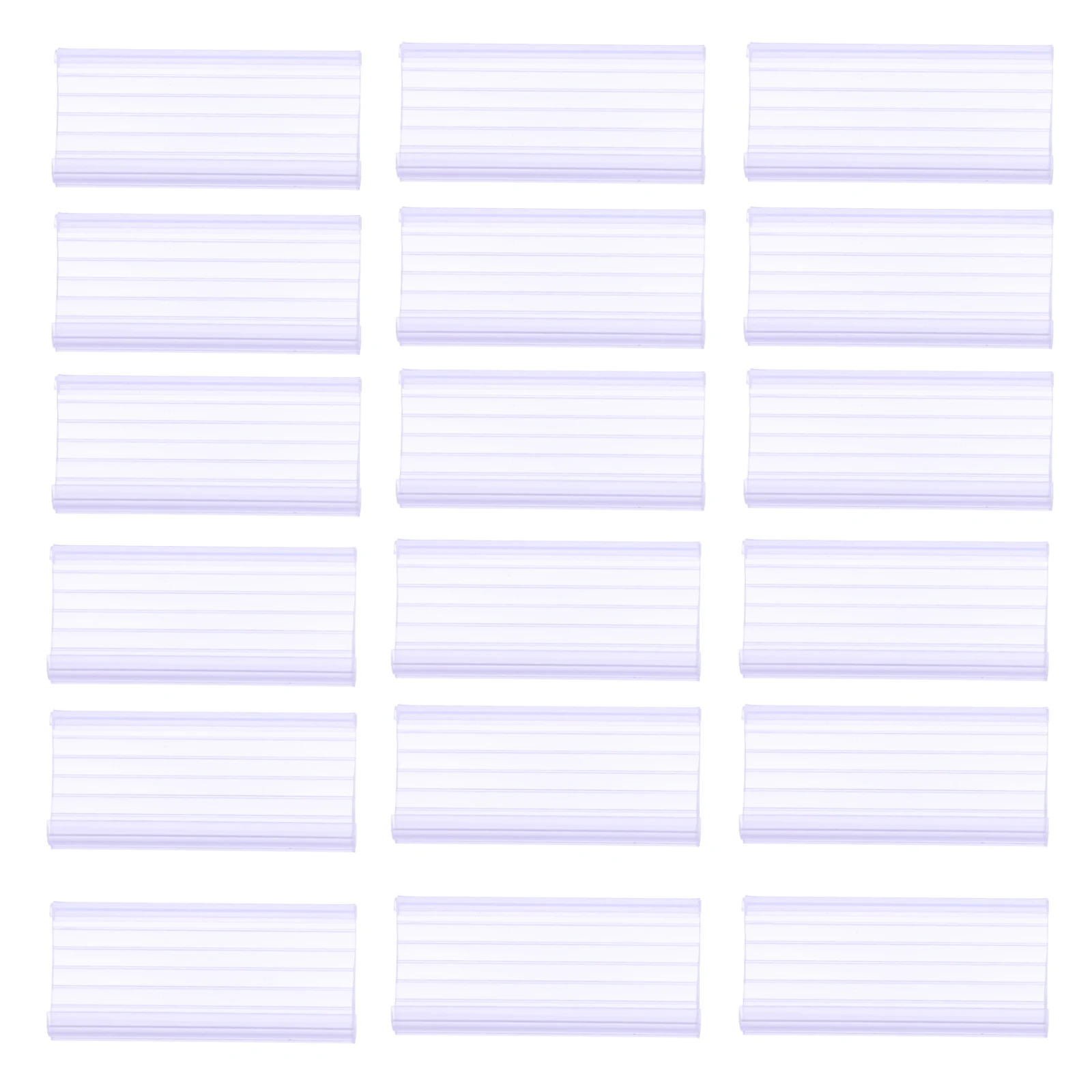 20 Pcs PVC Transparent Arc-shaped Storage Rack Display Holder Shelf Label Holders Retail Supermarket 
20 Pcs PVC Transparent Arc-shaped Storage Rack Display Holder Shelf Label Holders Retail Supermarket