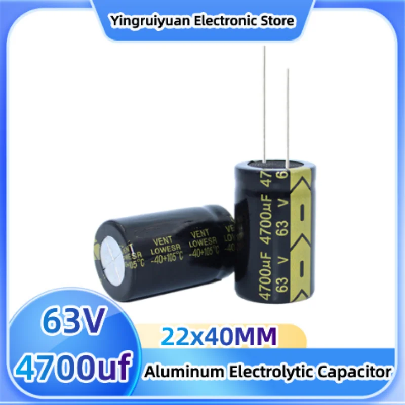63V4700Uf Aluminum Electrolytic Capacitor Audio Power Amplifier Power Supply 22X40 2PCS
63V4700Uf Aluminum Electrolytic Capacitor Audio Power Amplifier Power Supply 22X40 2PCS