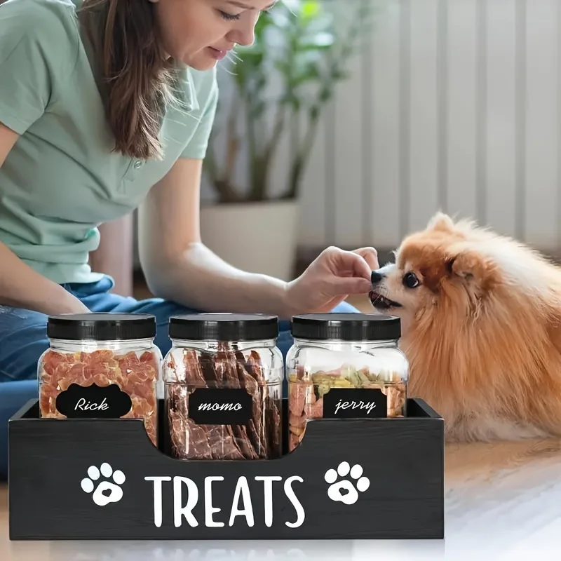 Wooden dog snack container storage box Wooden dog food storage container holder dog food cat snack storage box
Wooden dog snack container storage box Wooden dog food storage container holder dog food cat snack storage box
