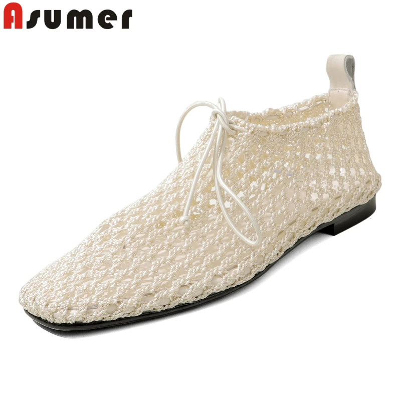 ASUMER Size 34-41 Ins New Mesh Hollow Women Sandals Low Heels Lace Up Fashion Summer Sandals Ladies Party Daily Shoes
ASUMER Size 34-41 Ins New Mesh Hollow Women Sandals Low Heels Lace Up Fashion Summer Sandals Ladies Party Daily Shoes
