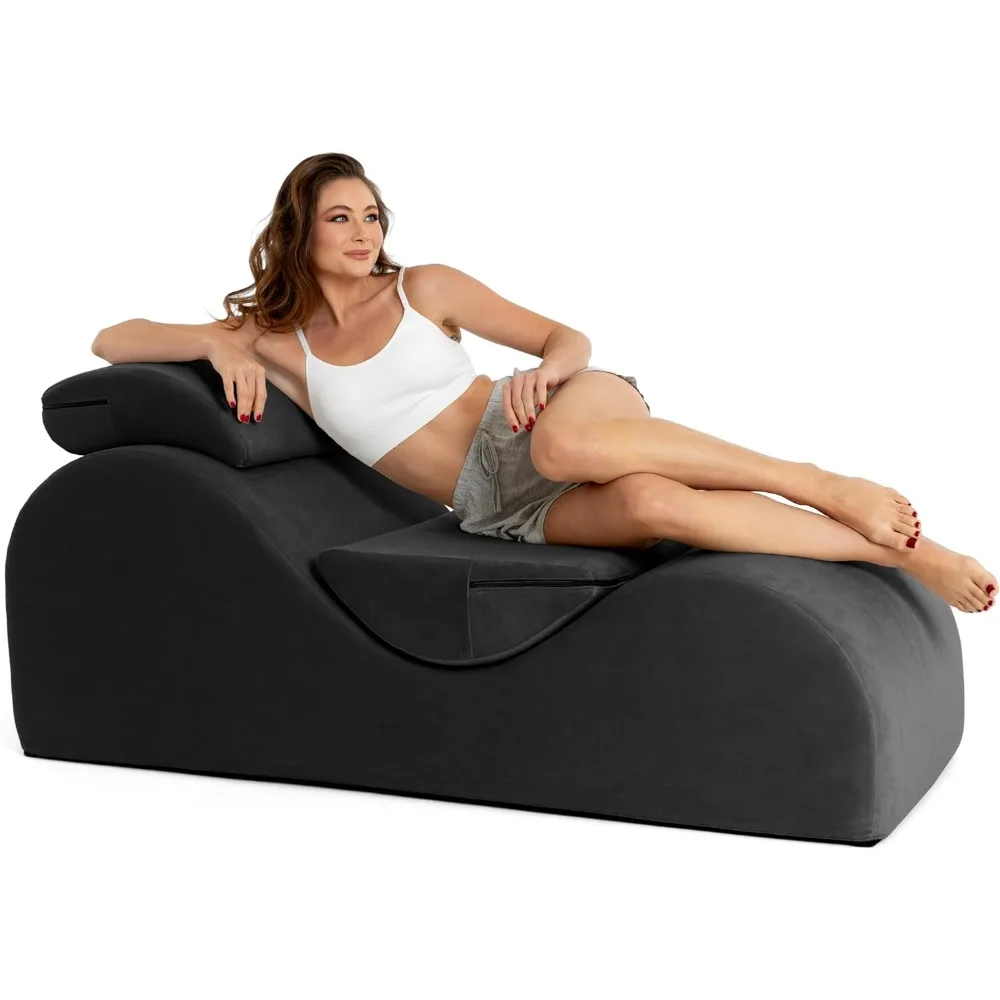 Luvu Lounger Chaise Lounge Chair for Yoga, Exercise, Massage High Density Foam - Made in The USA Black
Luvu Lounger Chaise Lounge Chair for Yoga, Exercise, Massage High Density Foam - Made in The USA Black