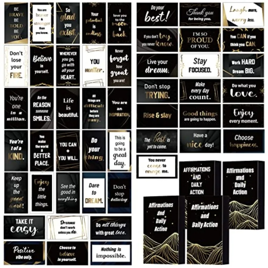 200 Pcs Positive Affirmation Cards Gift for Men Employee Black Motivational Inspirational Cards with Quotes Encouragement Bulk
200 Pcs Positive Affirmation Cards Gift for Men Employee Black Motivational Inspirational Cards with Quotes Encouragement Bulk