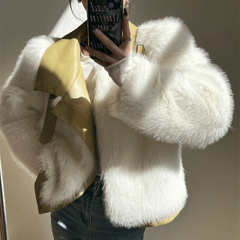 Fashion Coat Women New Vintage Top Chic Fur One Motorcycle Jacket Autumn Winter 2022 Faux Fur Coats Long Sleeve Overcoat Female
Fashion Coat Women New Vintage Top Chic Fur One Motorcycle Jacket Autumn Winter 2022 Faux Fur Coats Long Sleeve Overcoat Female
