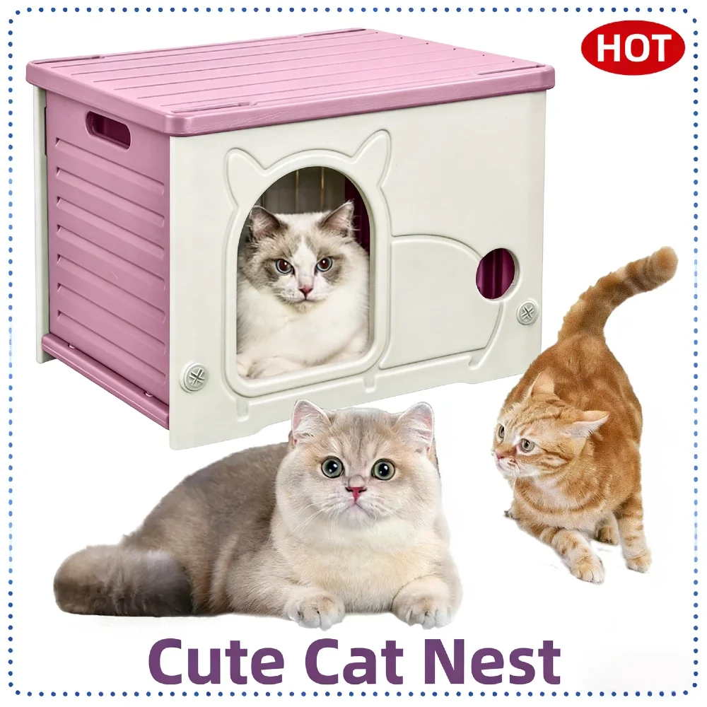 Всепогодный домик-коттедж для кошек из пластика, уличное укрытие для всех сезонов, уютный, с верхней платформой, штабелируемый, с дверцей-убежищем для мелких животных
Всепогодный домик-коттедж для кошек из пластика, уличное укрытие для всех сезонов, уютный, с верхней платформой, штабелируемый, с дверцей-убежищем для мелких животных