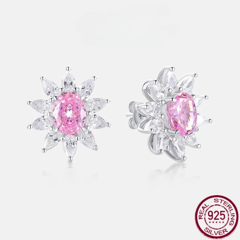 New S925 pure silver 3.2CT high carbon diamond fashionable ice flower cut pink egg shaped 7 * 9 earrings wedding jewelry
New S925 pure silver 3.2CT high carbon diamond fashionable ice flower cut pink egg shaped 7 * 9 earrings wedding jewelry