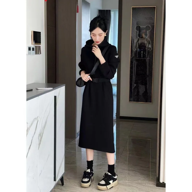 European Station 2025 Spring New Hooded Patchwork Sweatshirt Dress Loose Slimming High-end Hooded Waist-cinching Dress Women
European Station 2025 Spring New Hooded Patchwork Sweatshirt Dress Loose Slimming High-end Hooded Waist-cinching Dress Women