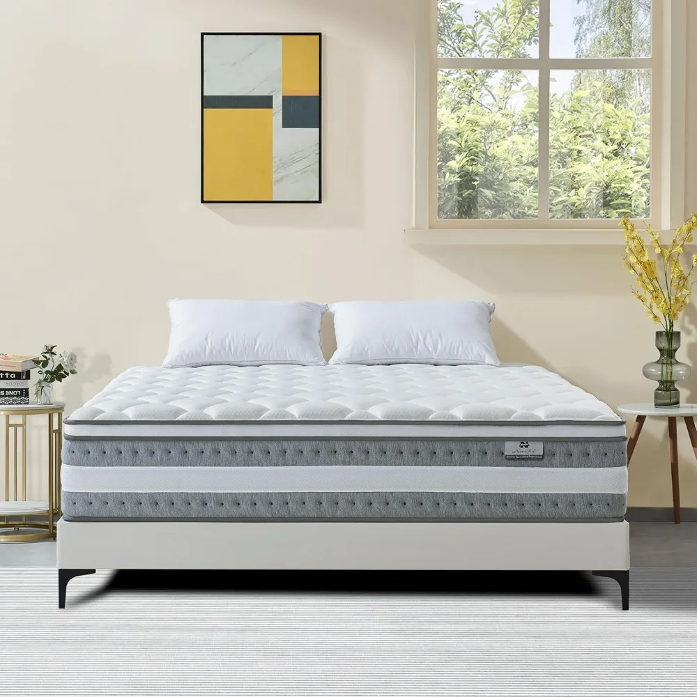 Bed Frame, Medium Firm Mattress, Queen 12 Inch Queen Size Hybrid Mattresses Memory Foam Individual Pocket Spring Pressure Relief
Bed Frame, Medium Firm Mattress, Queen 12 Inch Queen Size Hybrid Mattresses Memory Foam Individual Pocket Spring Pressure Relief