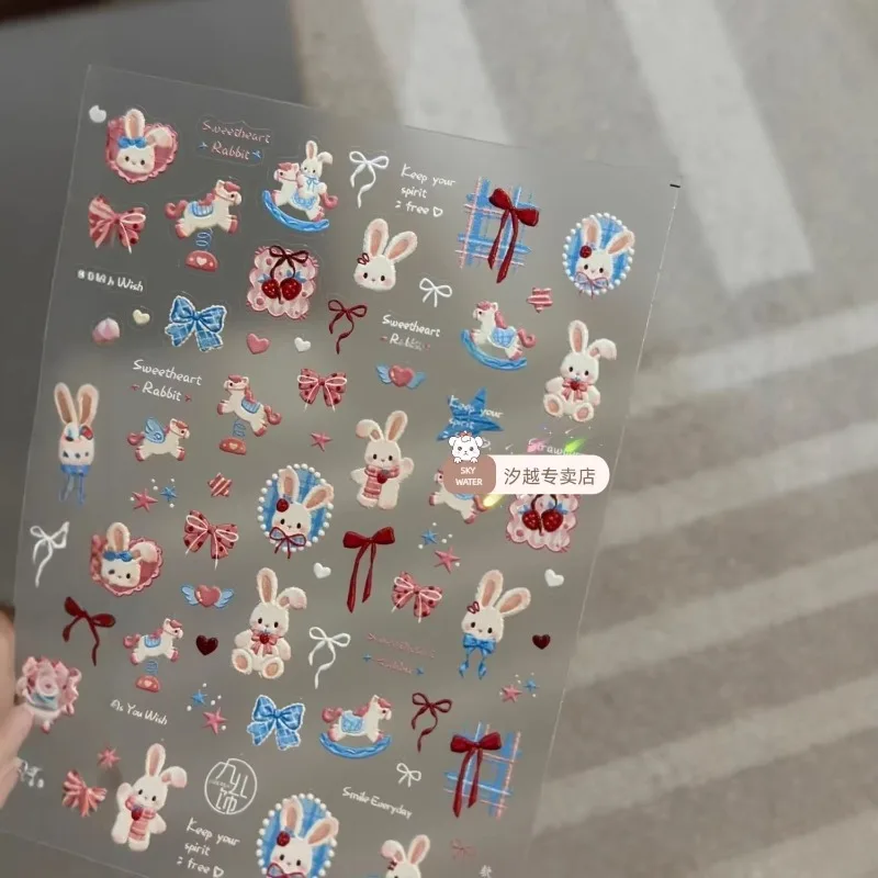 Kawaii Cartoon White Rabbit Candy Strawberry Rabbit Relief Stickers Aesthetic DIY Handcraft Stationery Phone Case Decoration
Kawaii Cartoon White Rabbit Candy Strawberry Rabbit Relief Stickers Aesthetic DIY Handcraft Stationery Phone Case Decoration