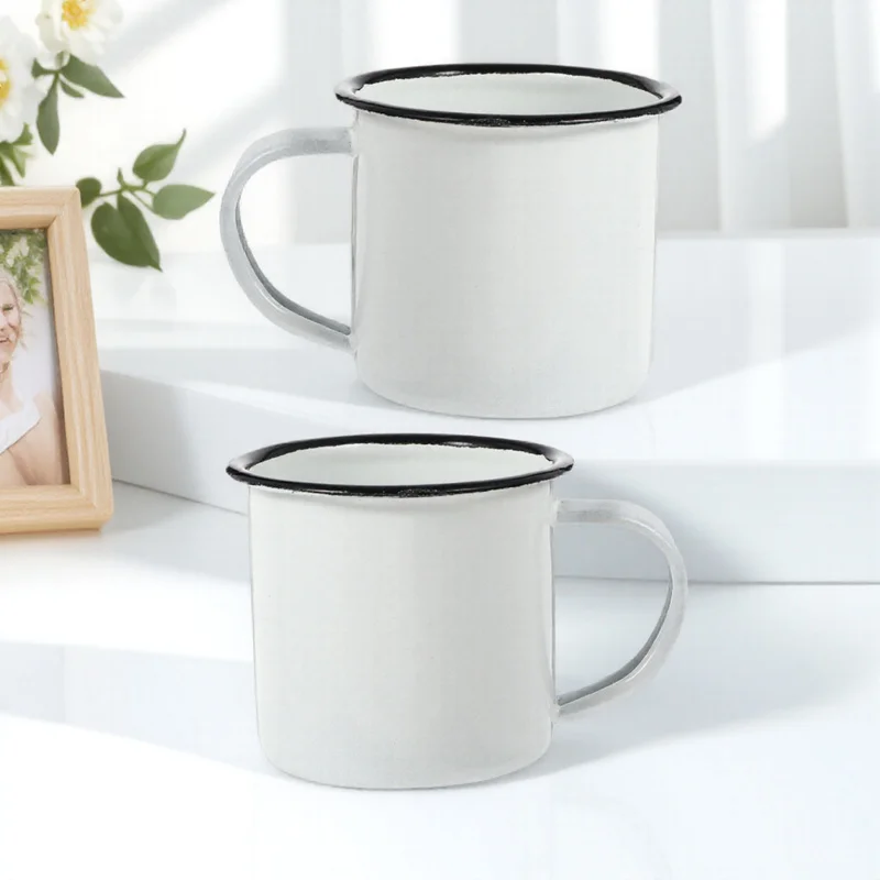2Pcs Enamel Water Cups Stylish Handheld Mug Set for Tea Coffee Milk Soup Camping Travel Mug with Stable Structure Non-Slip Base
2Pcs Enamel Water Cups Stylish Handheld Mug Set for Tea Coffee Milk Soup Camping Travel Mug with Stable Structure Non-Slip Base