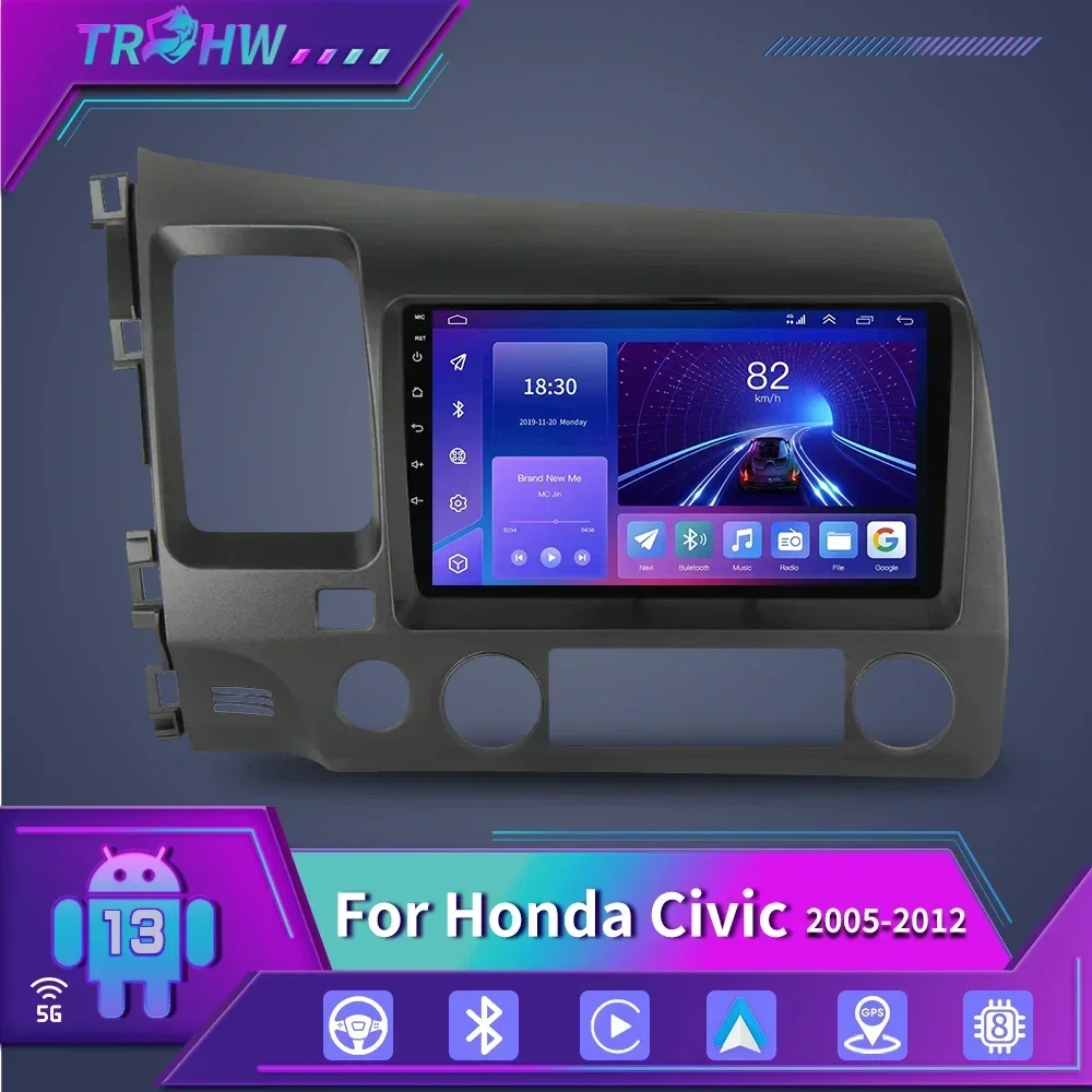 9" Android 13 Carplay Car Stereo Radio for Honda Civic 8 2005 - 2012 Multimedia Player Navigation GPS 2 Din 4G Audio DVD
9" Android 13 Carplay Car Stereo Radio for Honda Civic 8 2005 - 2012 Multimedia Player Navigation GPS 2 Din 4G Audio DVD