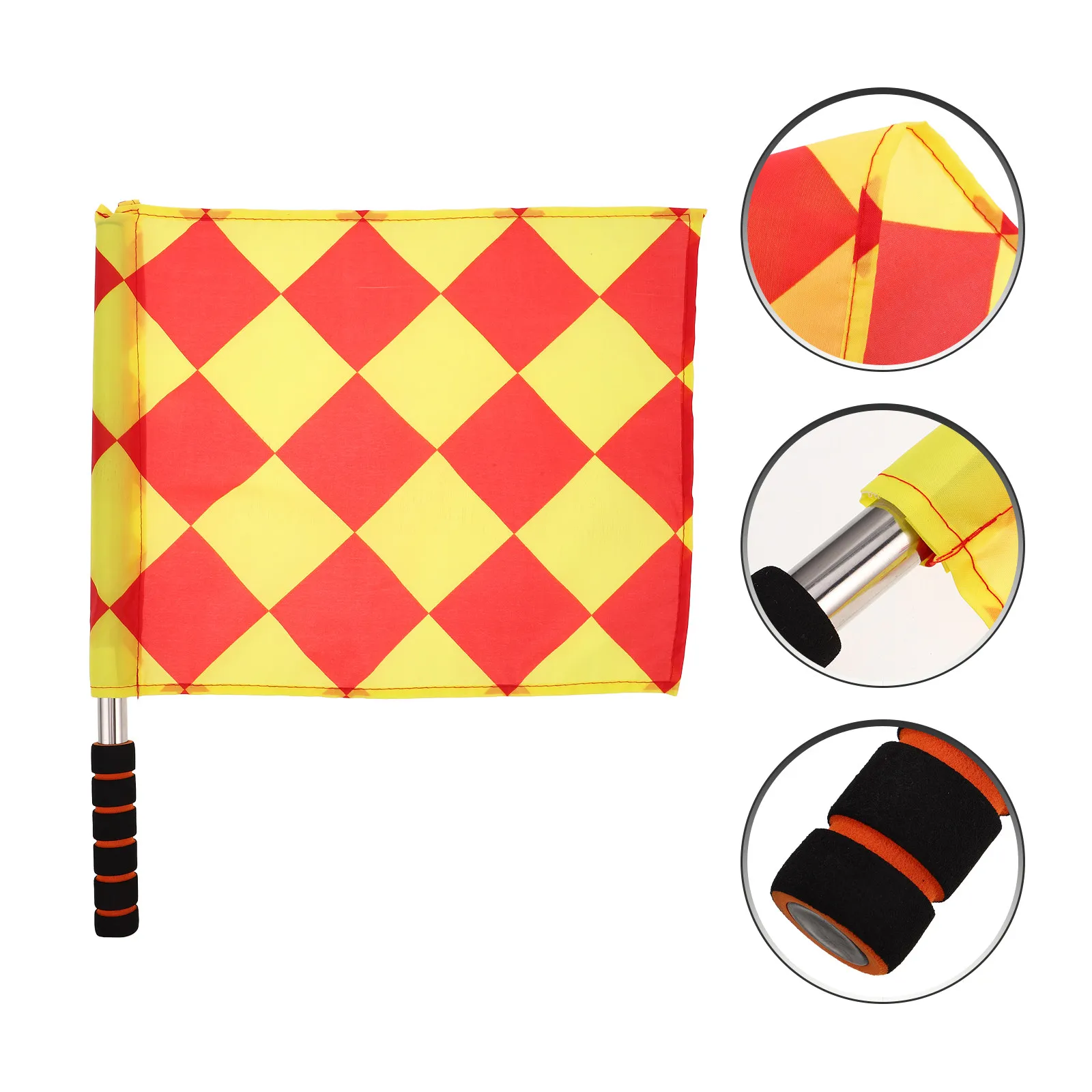 Флаг футбольного судьи с прочной ручкой, яркий сигнальный флаг для спортивных соревнований, тренировочный набор, футбольные флаги для судей
Флаг футбольного судьи с прочной ручкой, яркий сигнальный флаг для спортивных соревнований, тренировочный набор, футбольные флаги для судей