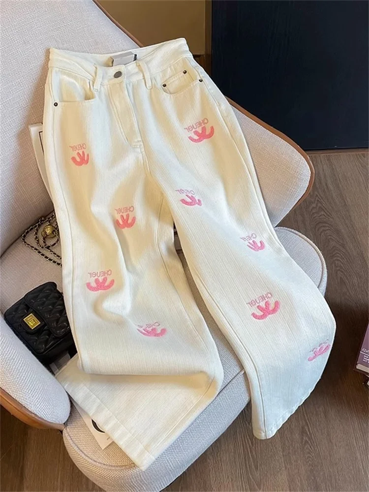 Универсальные свободные широкие джинсы, прямые белые джинсы, мужская и женская одежда, модная весна-осень, крутой ветер
Универсальные свободные широкие джинсы, прямые белые джинсы, мужская и женская одежда, модная весна-осень, крутой ветер