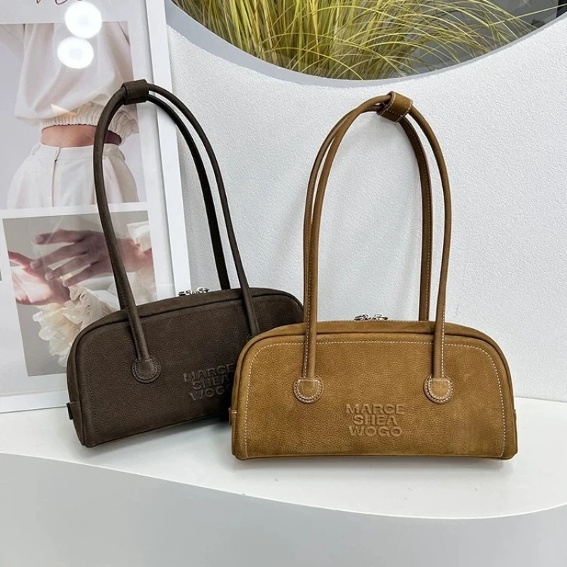 Marge sherwood Korean cowhide Boston hand-held underarm bowling shoulder bag
Marge sherwood Korean cowhide Boston hand-held underarm bowling shoulder bag