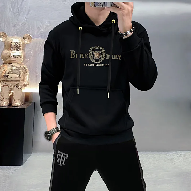 Men's Hooded Sweatshirt with Rhinestone Lettering Trendy Brand Men's Long Sleeved T-shirt Autumn and Winter New Casual Style
Men's Hooded Sweatshirt with Rhinestone Lettering Trendy Brand Men's Long Sleeved T-shirt Autumn and Winter New Casual Style