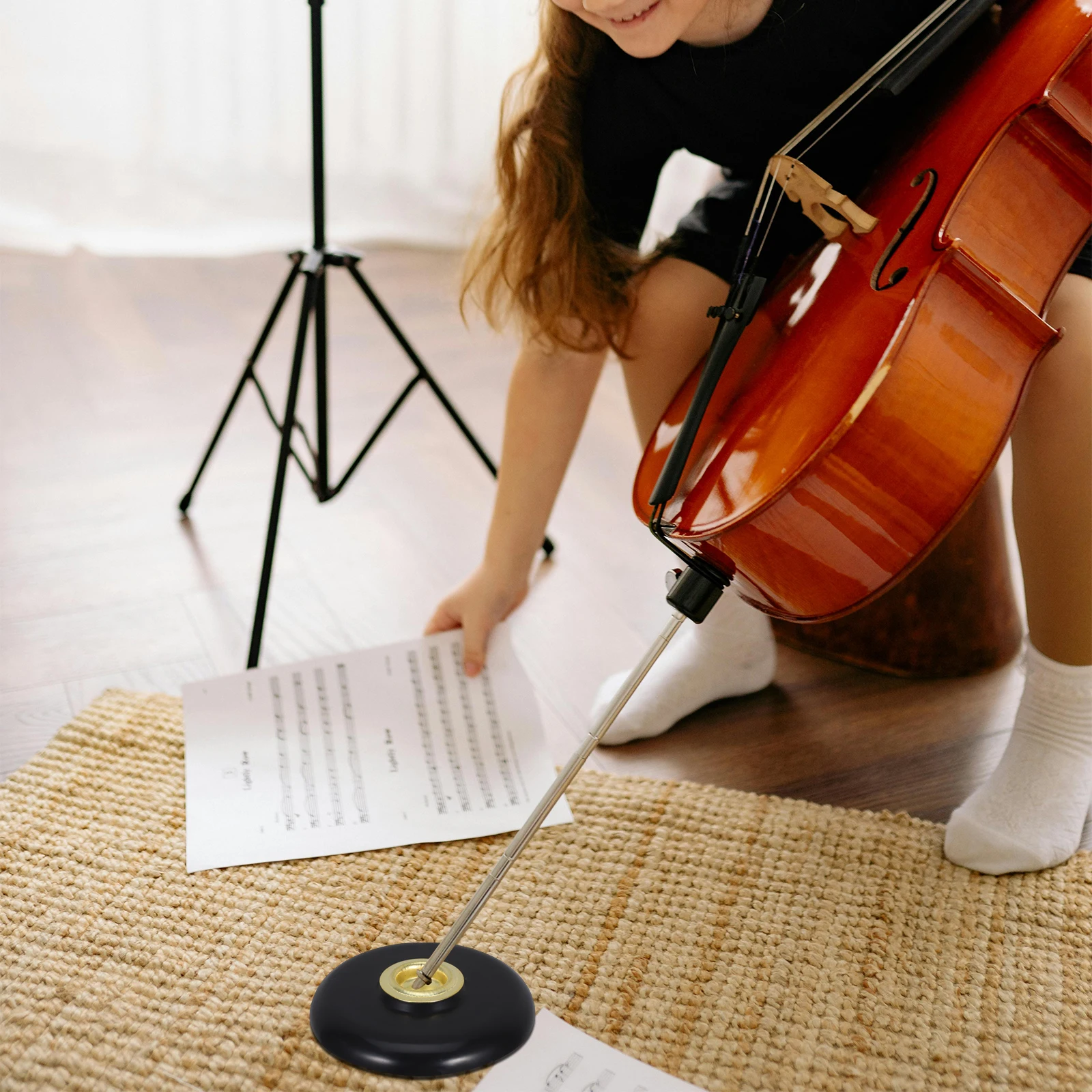 Cello End Holder Black Gold Insert 9Cm Cello Slide Proof Pad Plastic Stand Non-Slip Rubber Base Floor Protector For Violoncello
Cello End Holder Black Gold Insert 9Cm Cello Slide Proof Pad Plastic Stand Non-Slip Rubber Base Floor Protector For Violoncello