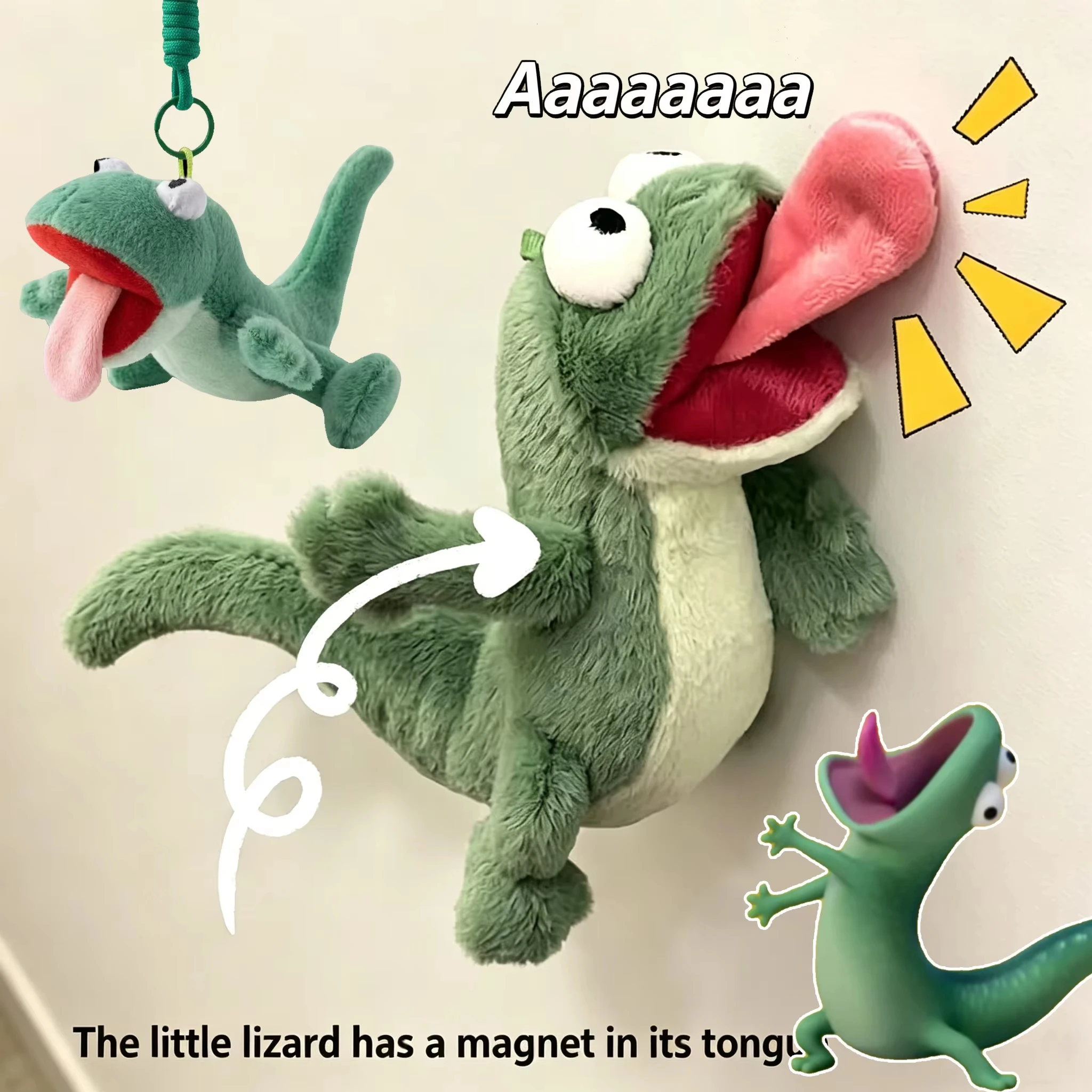 Magnetic Sound Lizard Plush Charm, Funny Abstract Stuffed Toy, Hanging Ornament & Desk Decor, Tongue with Magnet, Surprise Gift
Magnetic Sound Lizard Plush Charm, Funny Abstract Stuffed Toy, Hanging Ornament & Desk Decor, Tongue with Magnet, Surprise Gift
