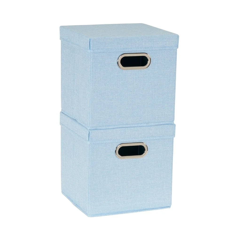 Collapsible Storage Bins with Lids Set of 2 Sturdy Textured Fabric Organizers with Handles Perfect Bedroom or Office
Collapsible Storage Bins with Lids Set of 2 Sturdy Textured Fabric Organizers with Handles Perfect Bedroom or Office