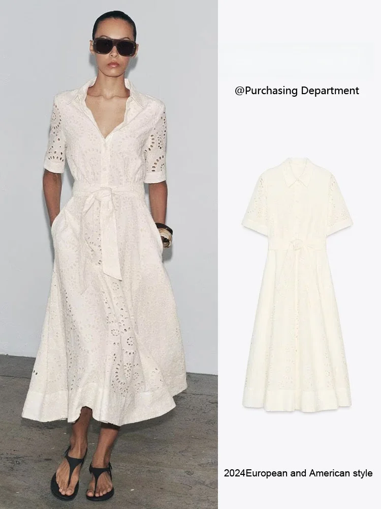 New Summer Women's Short Sleeve Embroidered Waist-Cinching Slimming Shirt Dress Collar Pullover Color Knitwear
New Summer Women's Short Sleeve Embroidered Waist-Cinching Slimming Shirt Dress Collar Pullover Color Knitwear