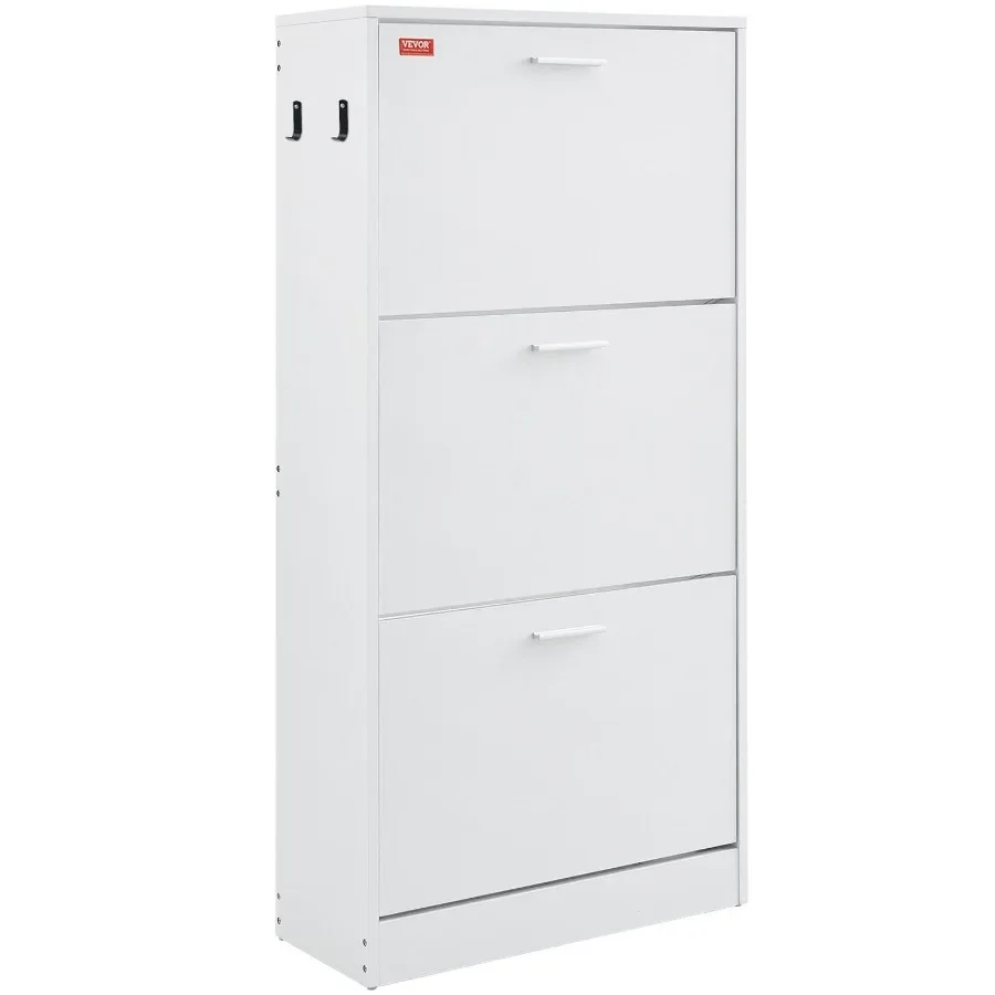 VEVOR Shoe Cabinet with 3 Flip Drawers Shoe Storage Cabinet for Entryway Free Standing Shoe Storage Organizer with Side Hooks f
VEVOR Shoe Cabinet with 3 Flip Drawers Shoe Storage Cabinet for Entryway Free Standing Shoe Storage Organizer with Side Hooks f