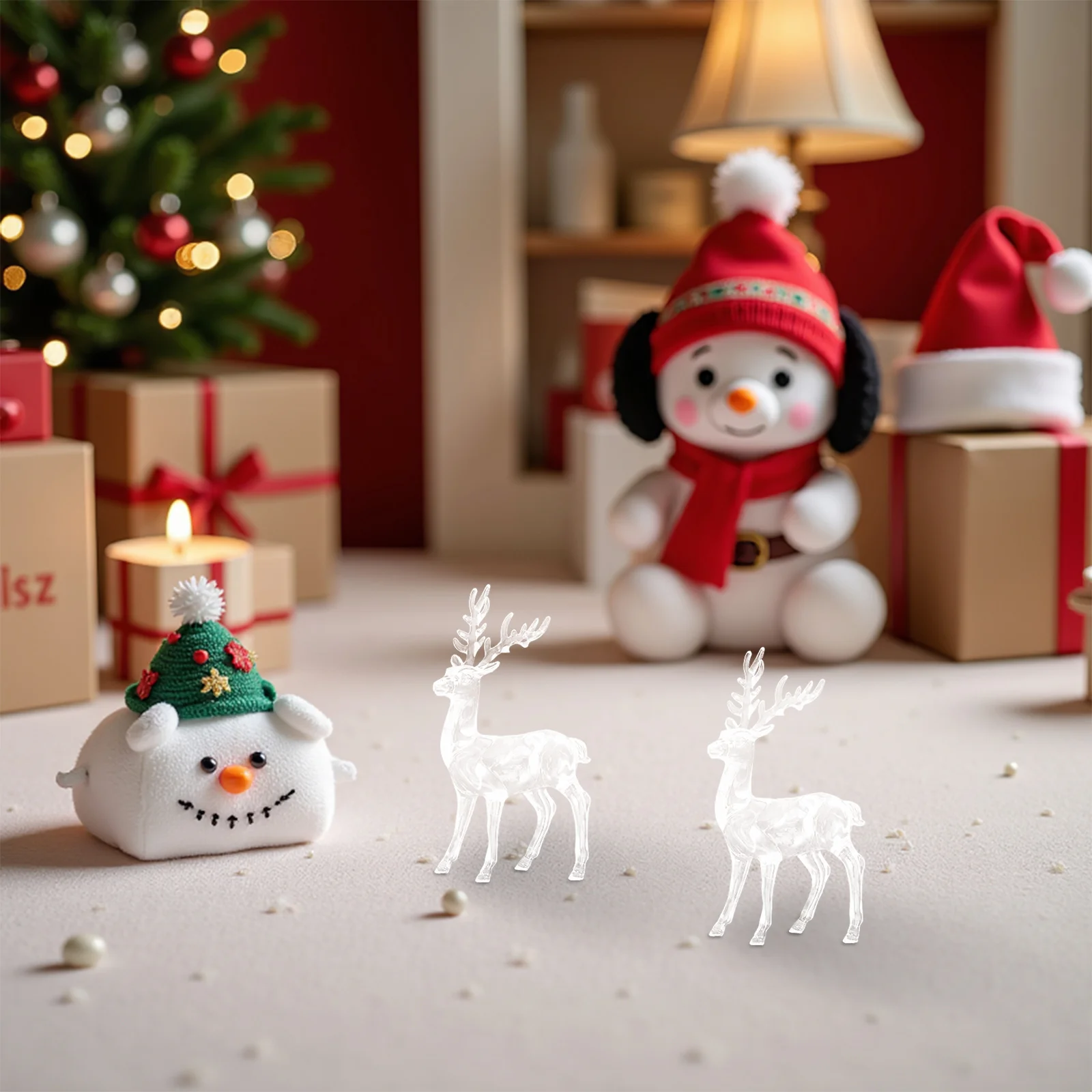 2Pcs Christmas Transparent Deer Ornaments Acrylic Reindeer Pendant Hanging Xmas Tree Tabletop Crystal Elk Decorations
2Pcs Christmas Transparent Deer Ornaments Acrylic Reindeer Pendant Hanging Xmas Tree Tabletop Crystal Elk Decorations