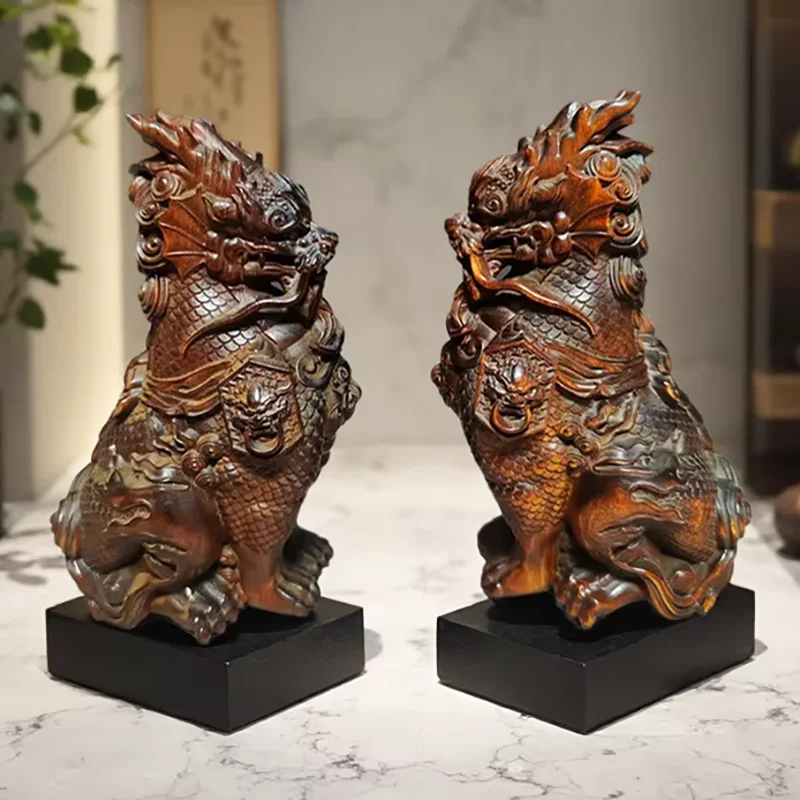 BY218 - 10 x 5 x 6 cm Boxwood Carved Figurine Statue : Pair of Kylin Baby Dragons Stunning
BY218 - 10 x 5 x 6 cm Boxwood Carved Figurine Statue : Pair of Kylin Baby Dragons Stunning