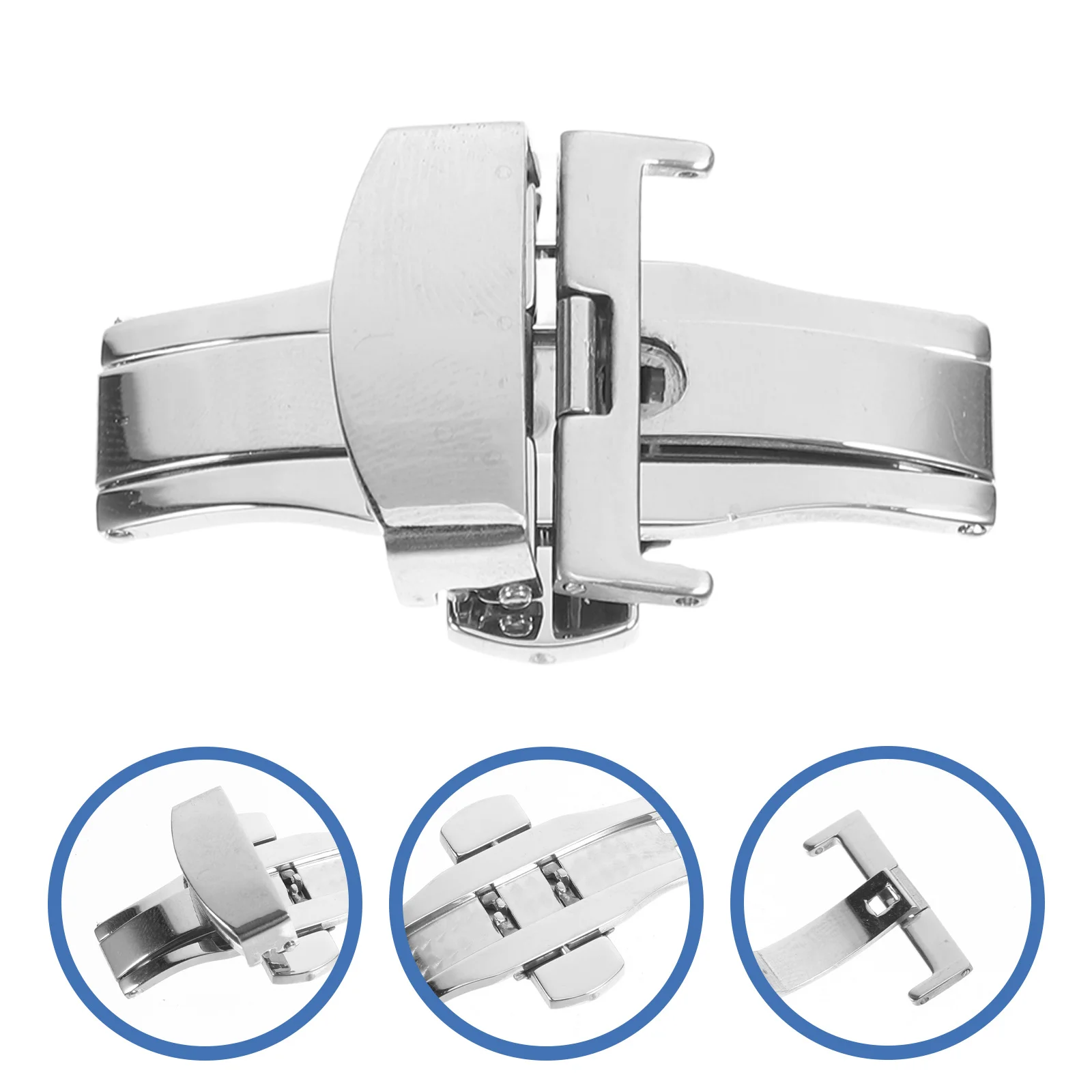 Steel Clasp Double Push Button Buckle For 20Mm Stainless Steel Watch Clasp Watch Band Strap Silver Fold Closure
Steel Clasp Double Push Button Buckle For 20Mm Stainless Steel Watch Clasp Watch Band Strap Silver Fold Closure