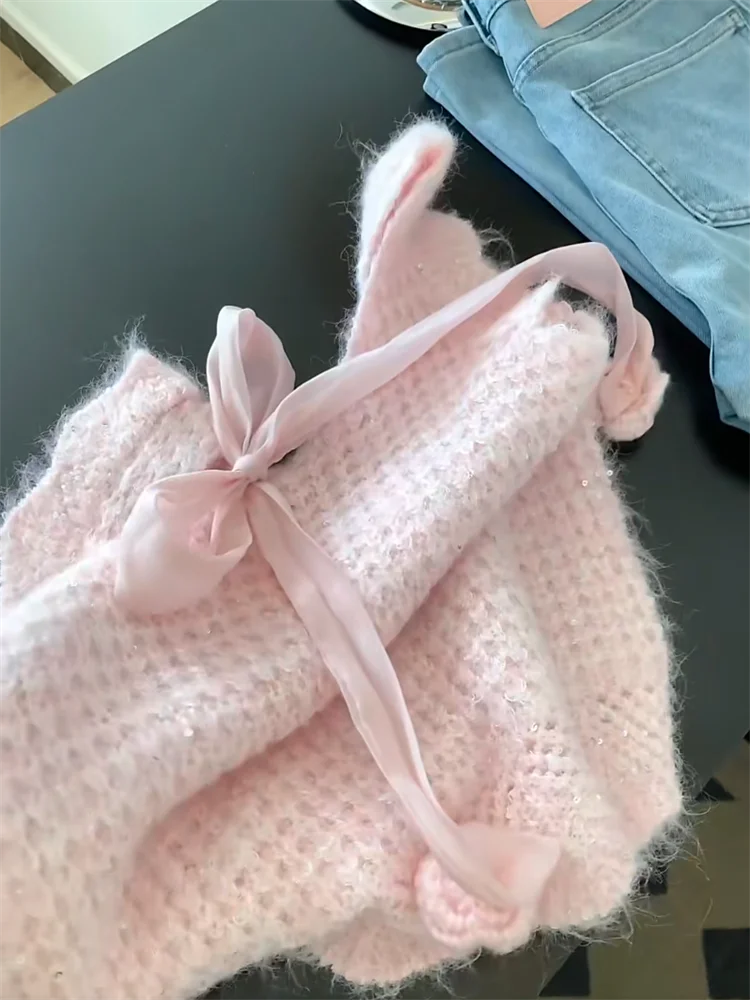 Вязаный свитер Sweet Knot Sa, женский осенне-зимний многослойный жилет, топ, нежный самосохраняющий дизайн
Вязаный свитер Sweet Knot Sa, женский осенне-зимний многослойный жилет, топ, нежный самосохраняющий дизайн