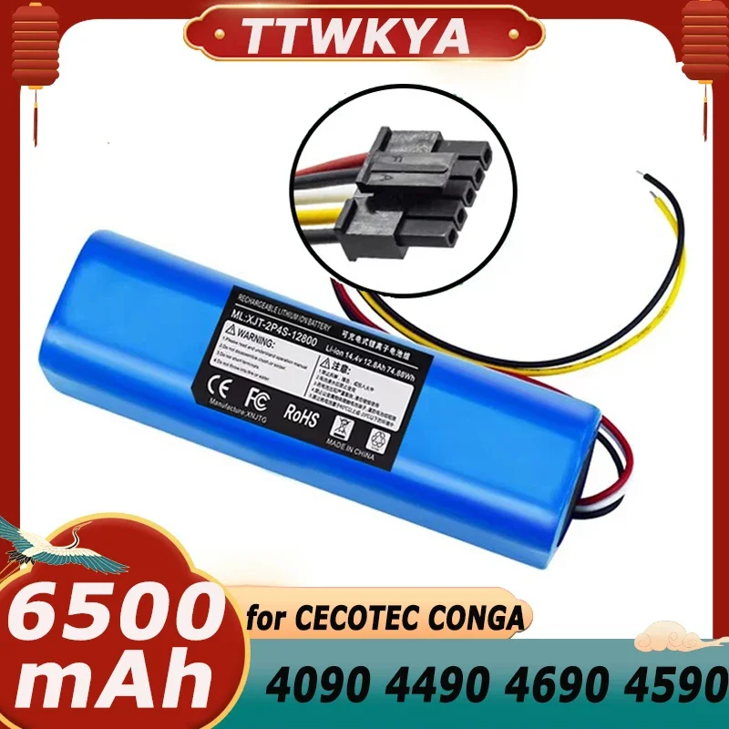 14,8 В, 6500 мАч, 100% новый аккумулятор для CECOTEC CONGA 4090 4490, аккумулятор для робота-швабры Netease, интеллектуальное производство, модель NIT
14,8 В, 6500 мАч, 100% новый аккумулятор для CECOTEC CONGA 4090 4490, аккумулятор для робота-швабры Netease, интеллектуальное производство, модель NIT