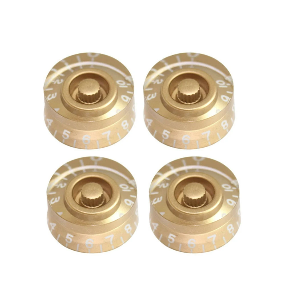 4 PCS/ Set Round Guitar Knobs Volume Tone Control Knobs Rotary Knobs for Style Electric Guitar Parts Replacement (Golden)
4 PCS/ Set Round Guitar Knobs Volume Tone Control Knobs Rotary Knobs for Style Electric Guitar Parts Replacement (Golden)