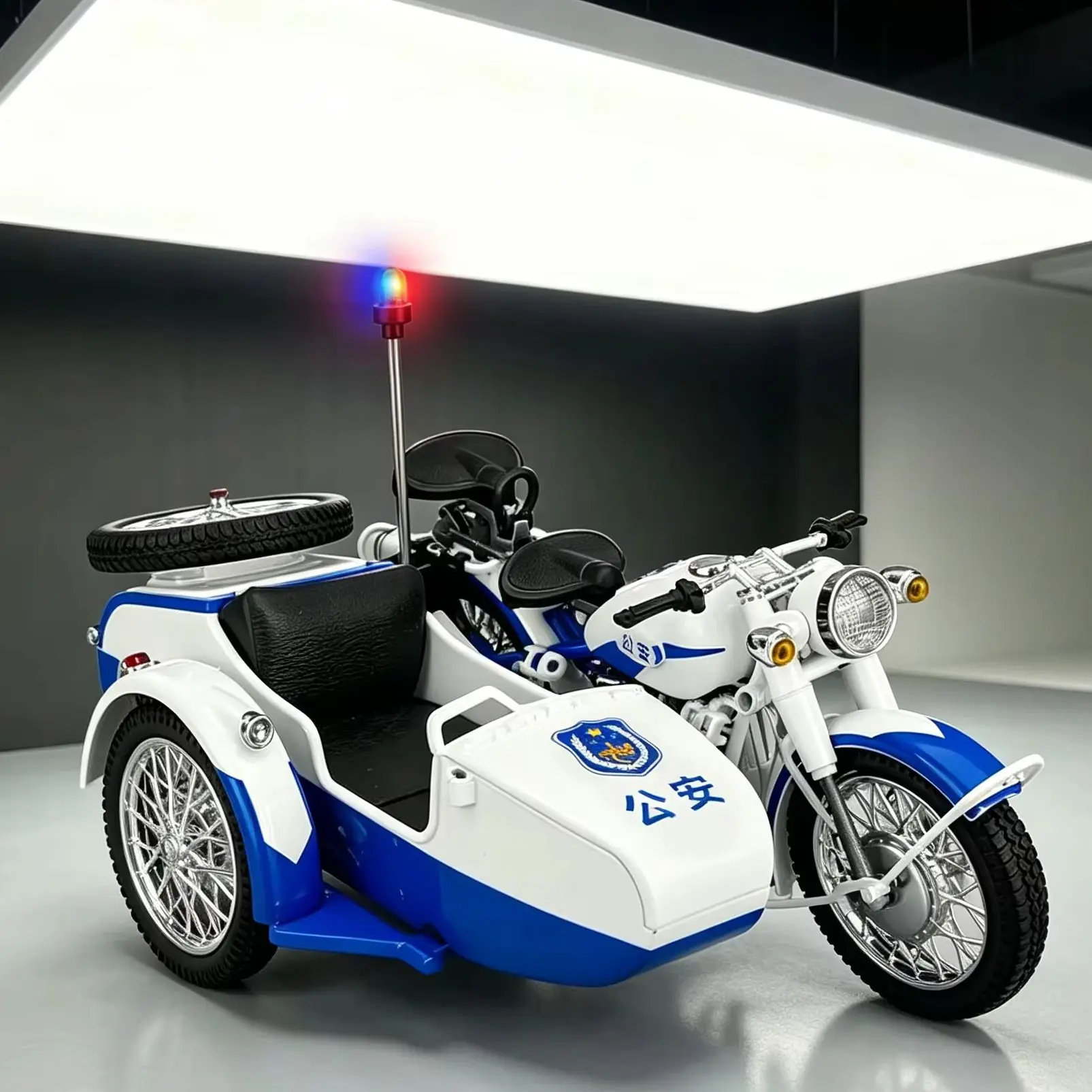 1:10 Alloy Police Tricycle Motorcycle Model With Sidecar Vivid Simulation Built In Sound And Light Gliding Kid Entertainment Toy
1:10 Alloy Police Tricycle Motorcycle Model With Sidecar Vivid Simulation Built In Sound And Light Gliding Kid Entertainment Toy
